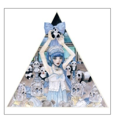 青く気高く美しいステッカー(Illust:甘木歯四)【想都ぱら生誕2025】