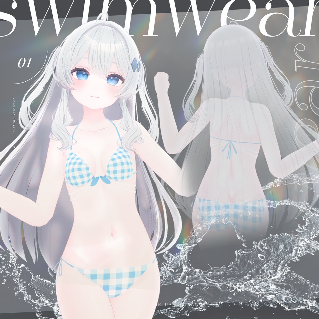 【桔梗】【森羅】【ライム】胸シェイプキー胸揺れ対応! シャツビキニ