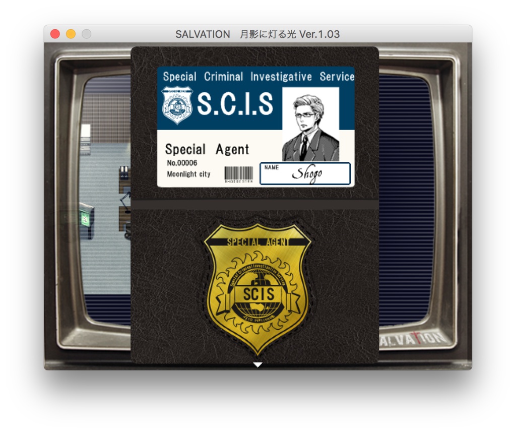 SALVATION|S.C.I.S.バッジ(レザー製/名刺入れ・カード入れ)