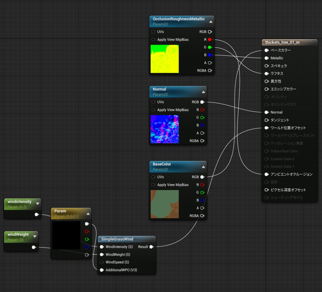 UE4用背景素材「草」「木」「石」自然系詰め合わせ