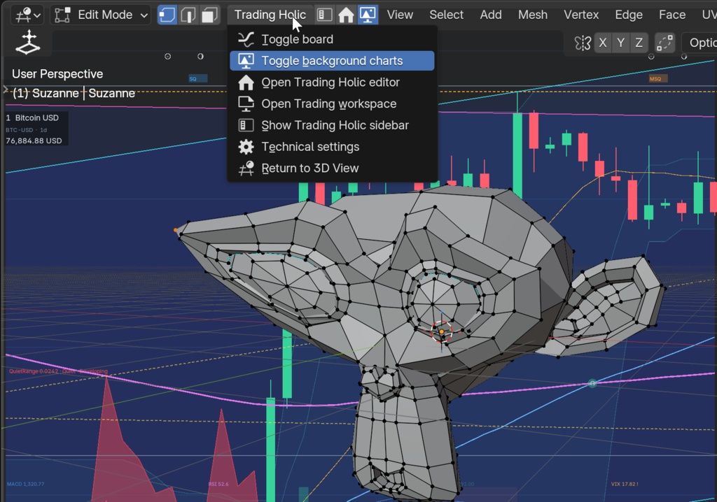 cvELD TradingHolic 「Blenderのビューポート上で株価を見よう!」