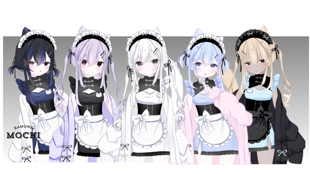 【Live2dモデル】おもちちゃいな色変え 表情 髪型 カスタム可能【汎用モデル】