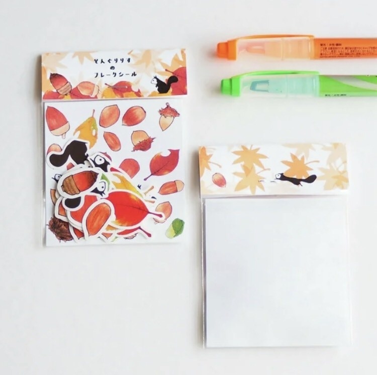 どんぐりりすフレークシール