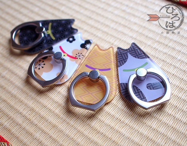 和柄猫スマホリング 三毛猫 小間物屋ひろは Booth