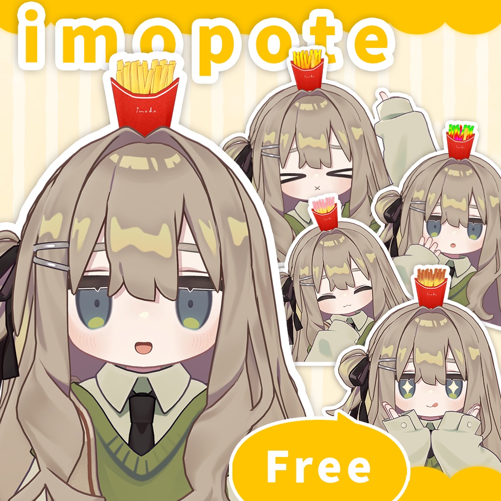 Free🍟imopote ＋ donate ITEM's 【3D model】