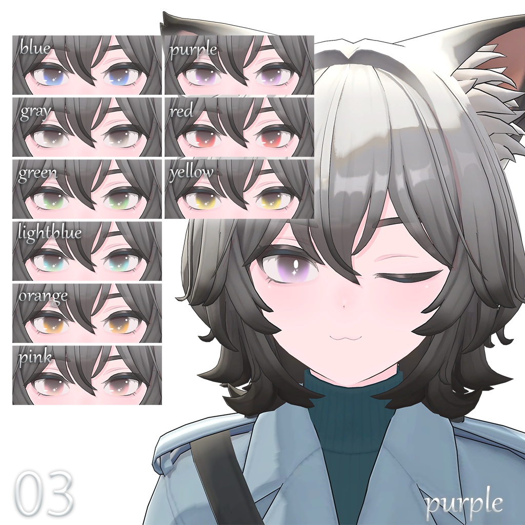 💙ヒビキ専用🐈️Whisper🤍【Eye & Make texture】