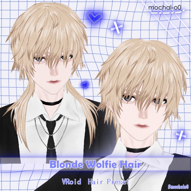 【VRoid】ブロンドウルフ ヘアプリセット - Blonde Wolfie Hair Preset