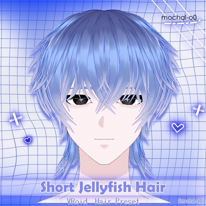 【VRoid】外はねクラゲショート ヘアプリセット - Short Jellyfish Hair Preset