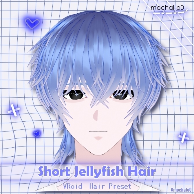 【VRoid】外はねクラゲショート ヘアプリセット - Short Jellyfish Hair Preset