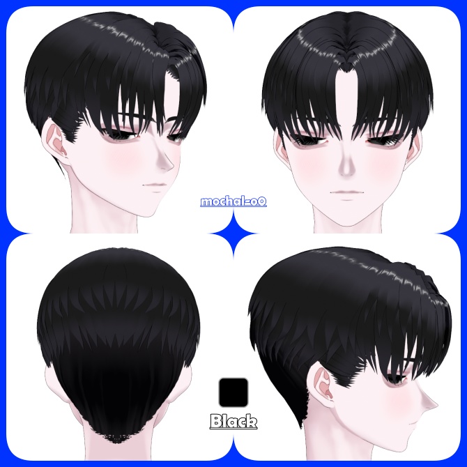 【VRoid】刈り上げセンターパート ヘアプリセット - Center Part Undercut Hair Preset