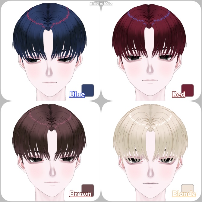 【VRoid】刈り上げセンターパート ヘアプリセット - Center Part Undercut Hair Preset