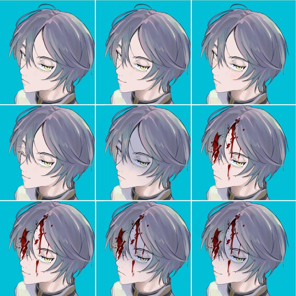 男子学生NPC/PC全身立ち絵素材_ゲーム_TRPG