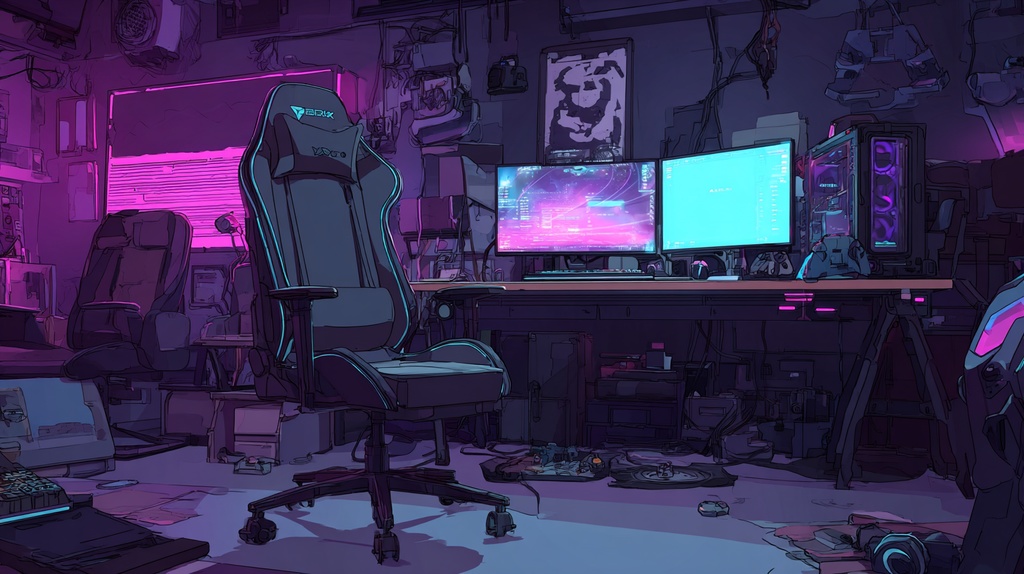 サイバーパンク×クールなゲーム部屋🎮