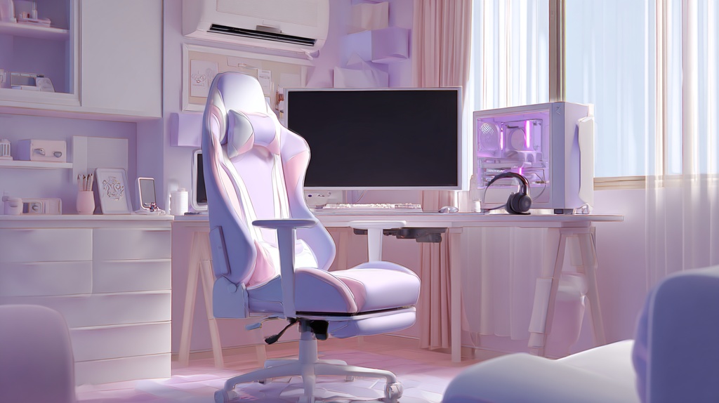 白×パープルモチーフのかわいいゲーム部屋🍇