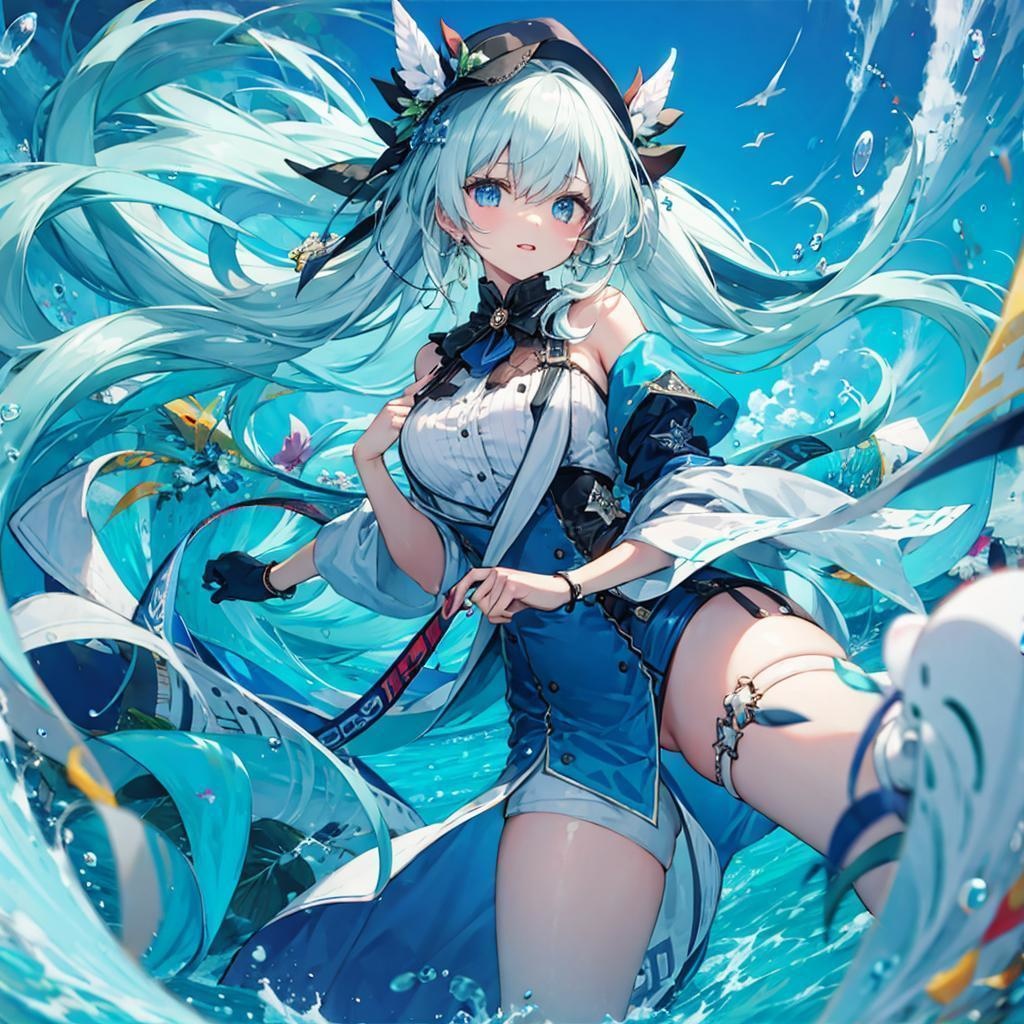 超絶AIイラスト集 Color Code : deepskyblue #00BFFF