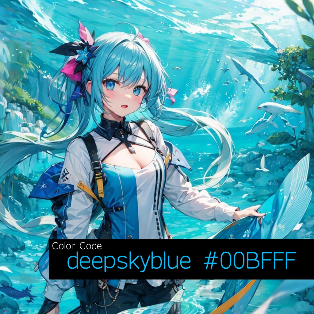 超絶AIイラスト集 Color Code : deepskyblue #00BFFF