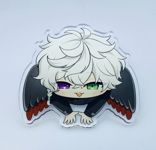 【にじそうさく10】鴉「抱え込むなよ!」アクリルクリップ(非公式)