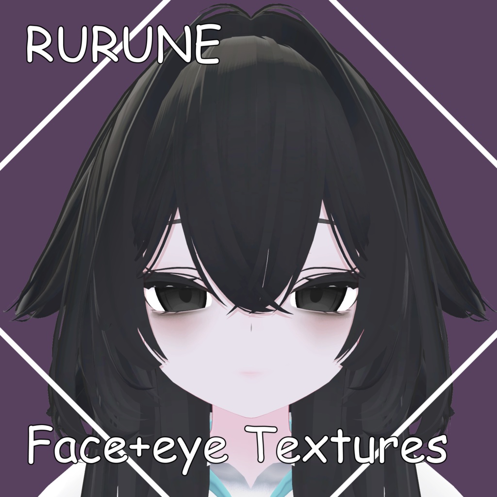 【Free】ルルネ専用　病みメイク　顔+eyeテクスチャ