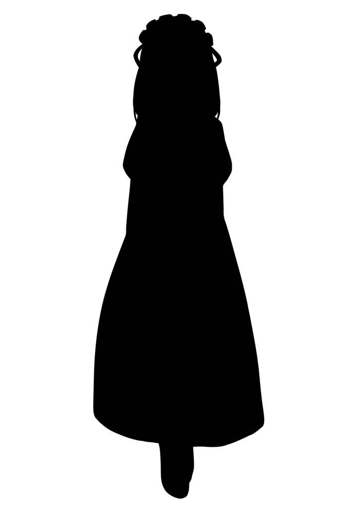 女性シルエット立ち絵素材 vol.02