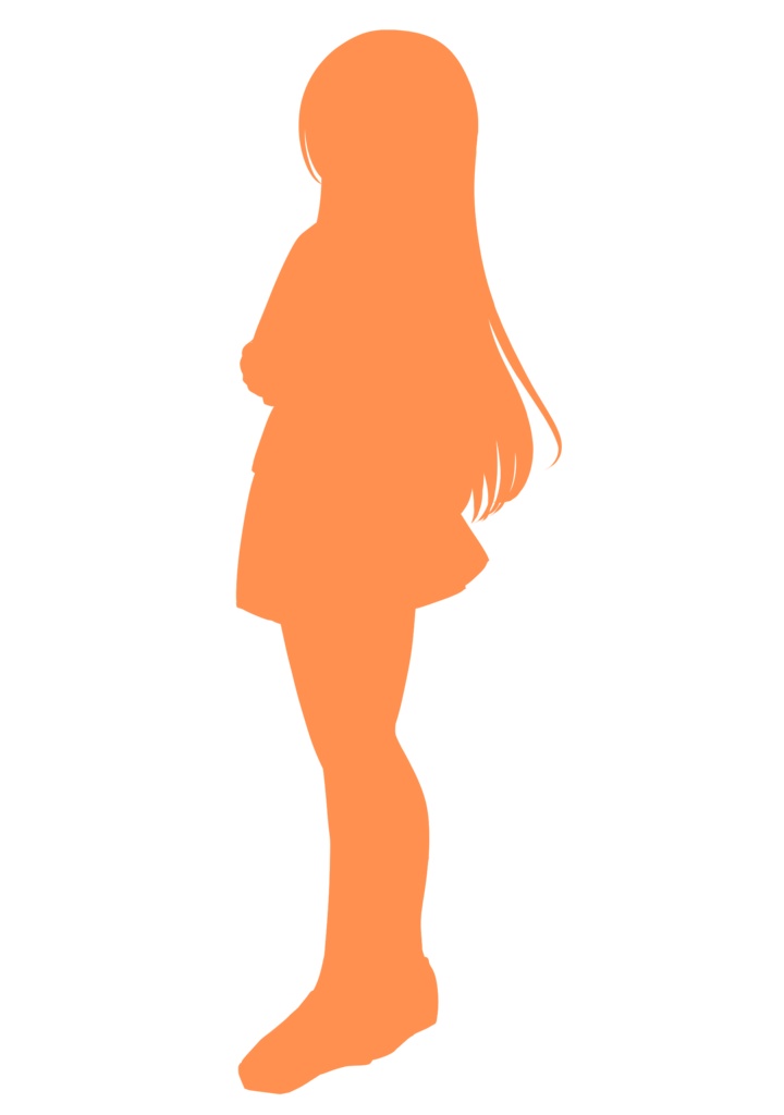 女性シルエット立ち絵素材 vol.02