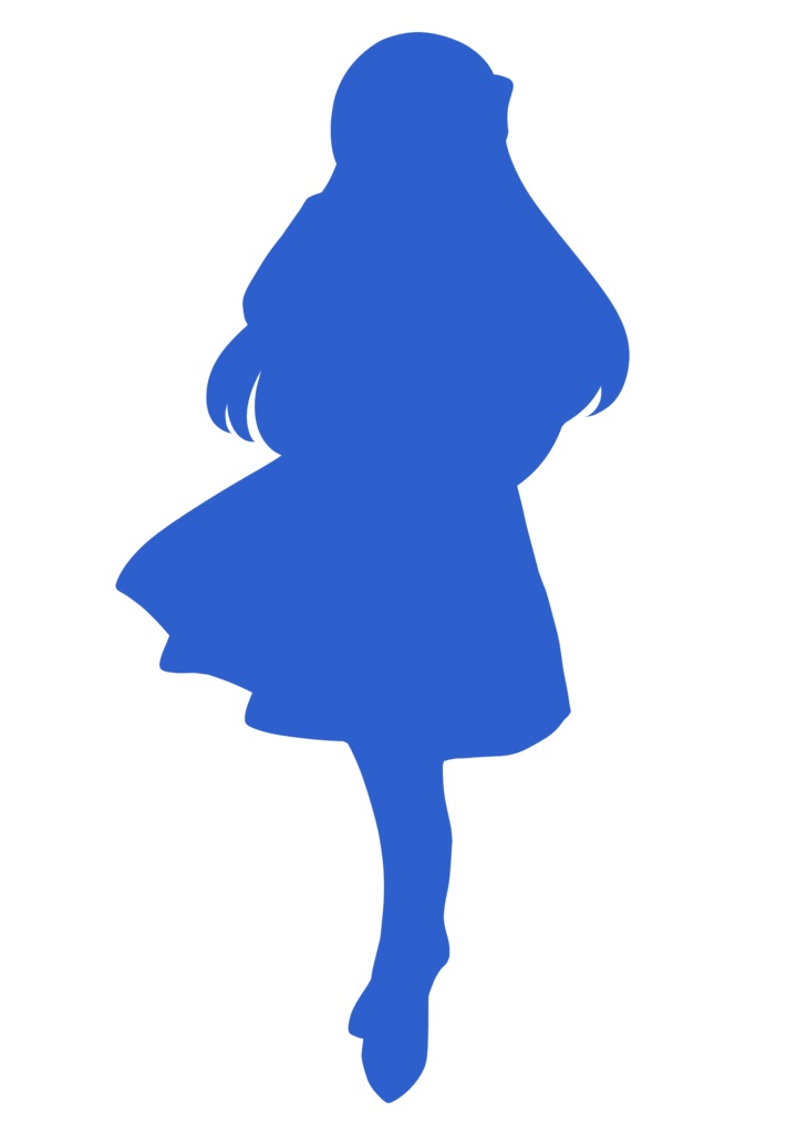 女性シルエット立ち絵素材 vol.02