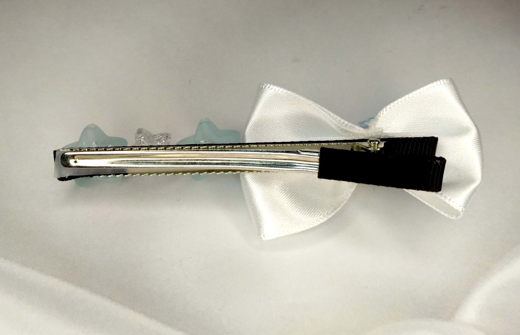 リボンヘアクリップ《空への小旅行》