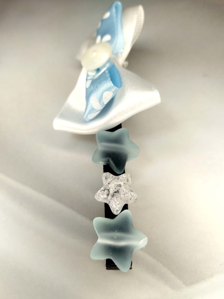 リボンヘアクリップ《空への小旅行》