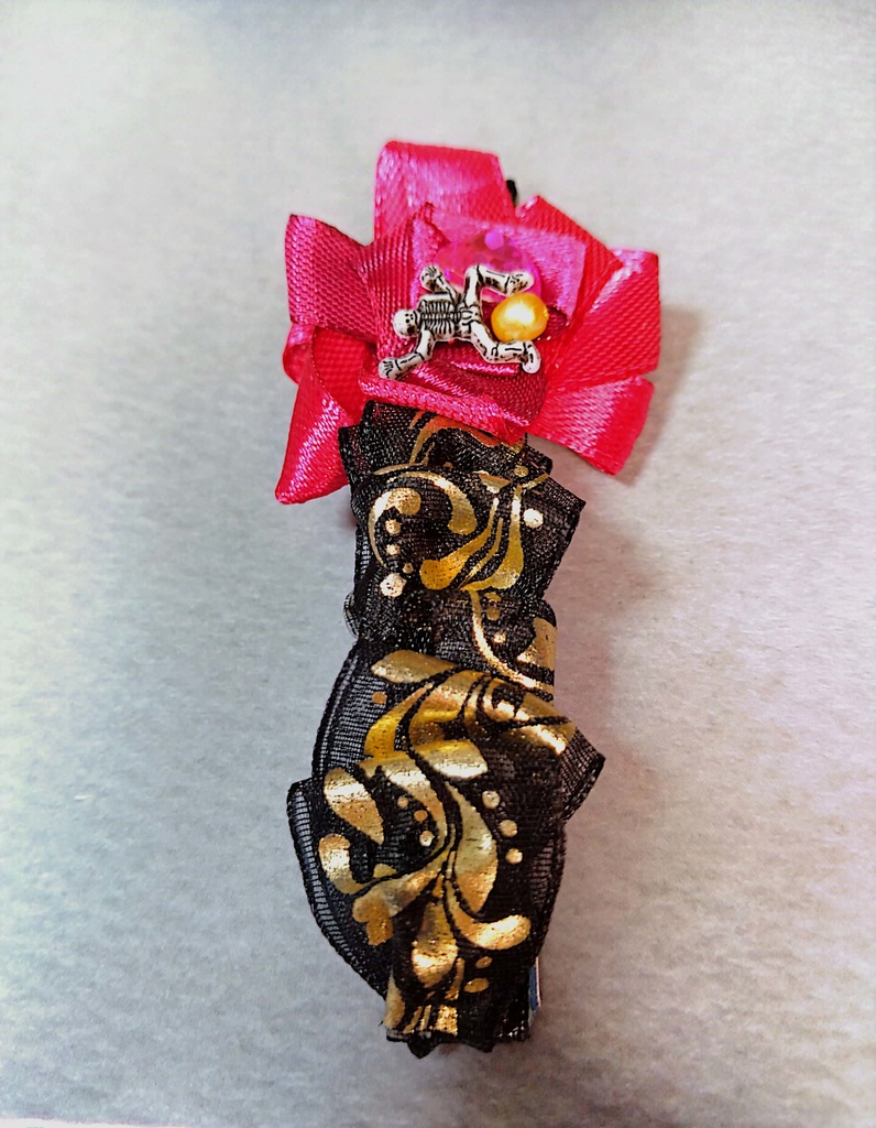 リボンヘアクリップ《幾千年の恋物語》