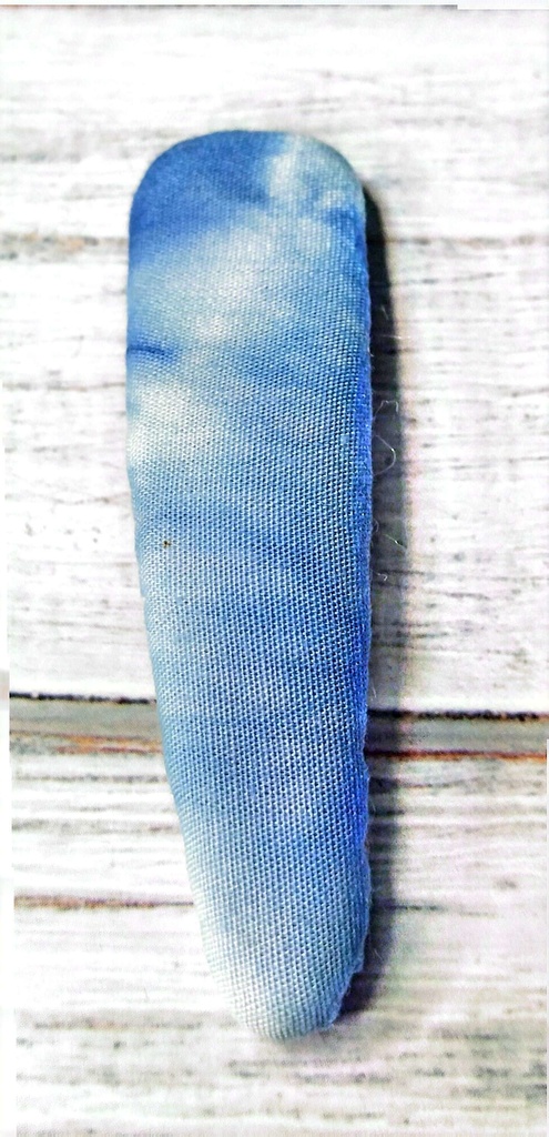 藍染めリボンパッチン留め《青天の黎明》