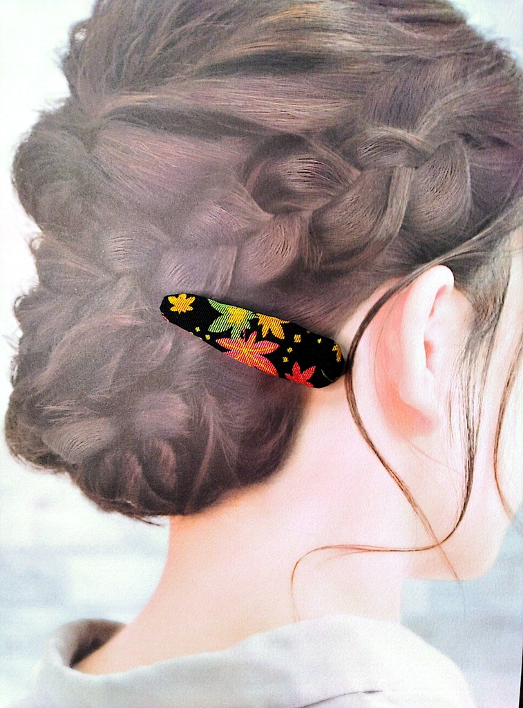 和柄リボンパッチン留め《夜空舞う彩の風》