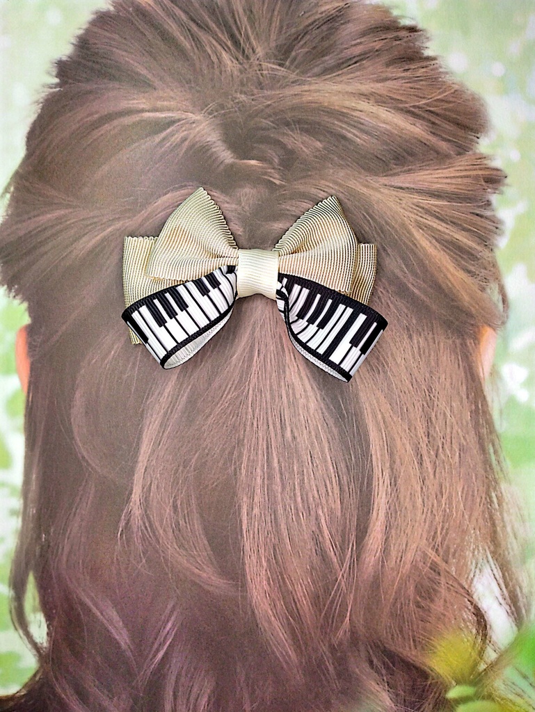 リボンヘアゴム《ジャズは部屋の片隅で》