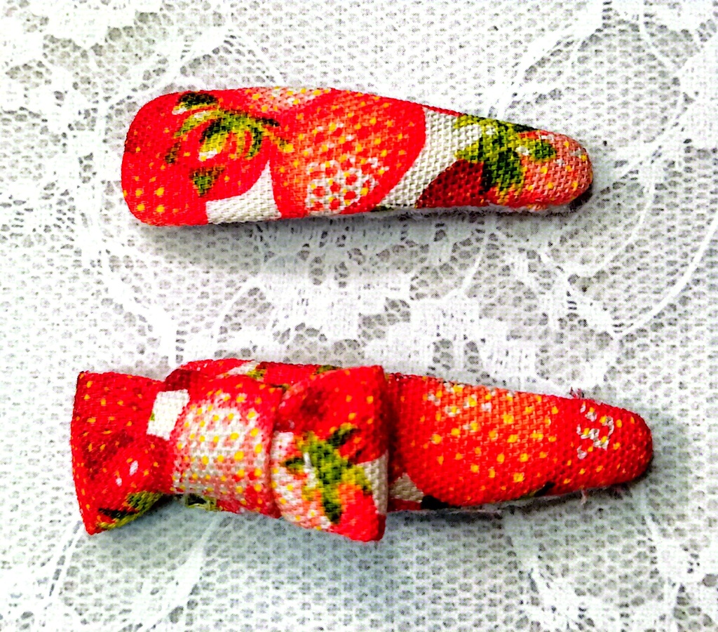 【2点セット】リボンパッチン留め《春めく収穫祭》