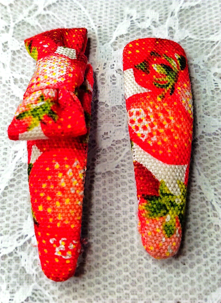 【2点セット】リボンパッチン留め《春めく収穫祭》