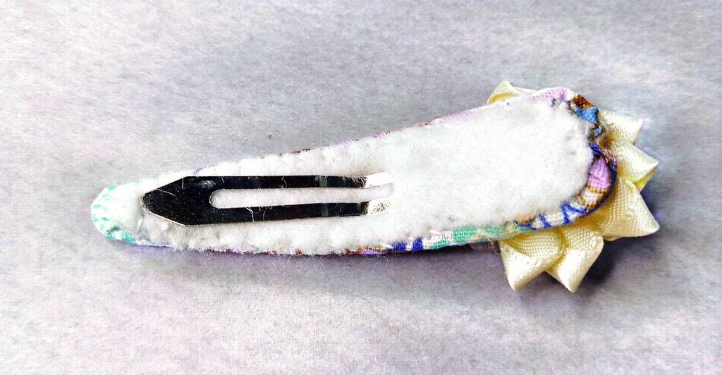 和柄リボンパッチン留め《夜風に踊る大輪》