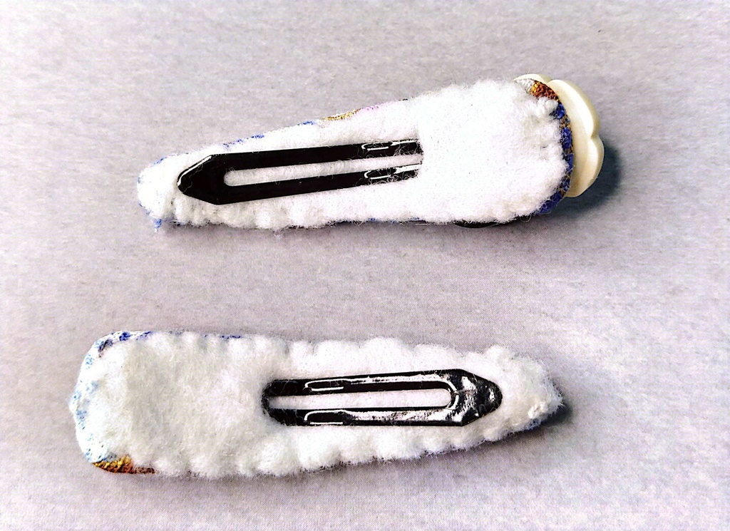 【2個セット】和柄リボンパッチン留め《宵闇と君と帰り道》