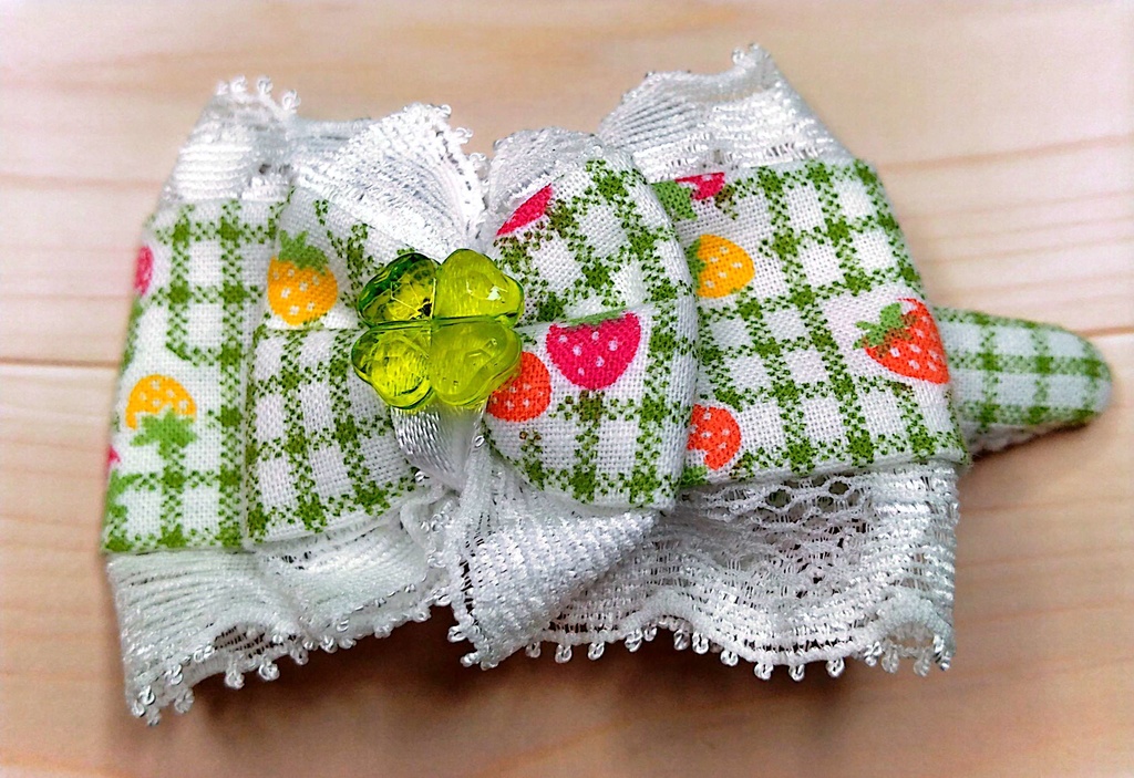 リボンパッチン留め《クローバー・クラブ》