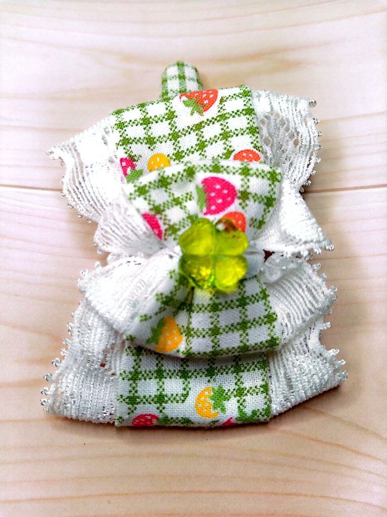 リボンパッチン留め《クローバー・クラブ》