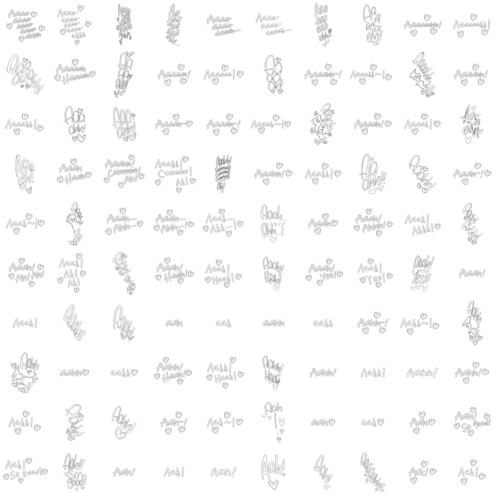 Collection of Erotic Sound Effects (Onomatopoeia) over 3,500 items! 英語版エッチ漫画用オノマトペ集 3500種類以上!