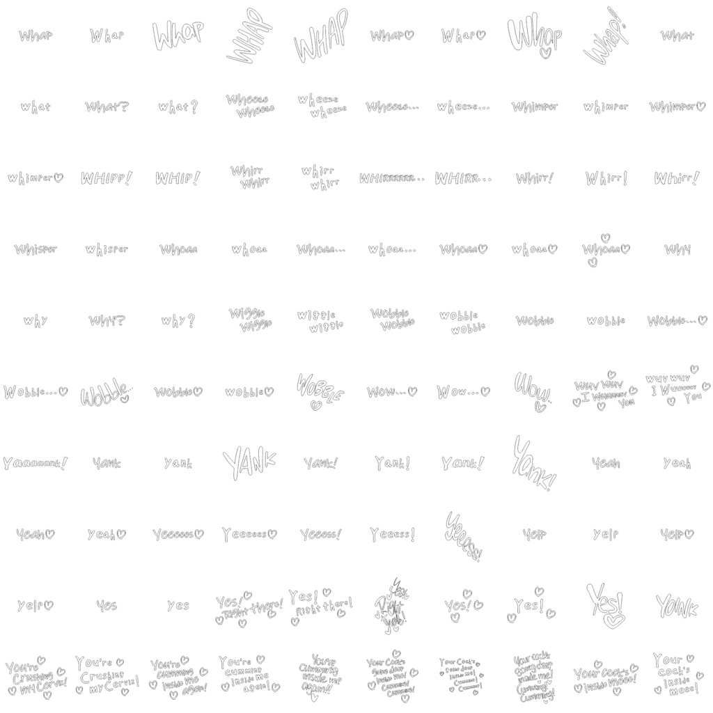Collection of Erotic Sound Effects (Onomatopoeia) over 3,500 items! 英語版エッチ漫画用オノマトペ集 3500種類以上!