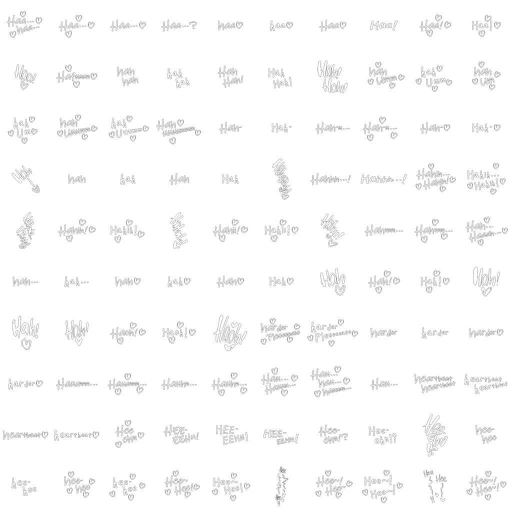Collection of Erotic Sound Effects (Onomatopoeia) over 3,500 items! 英語版エッチ漫画用オノマトペ集 3500種類以上!