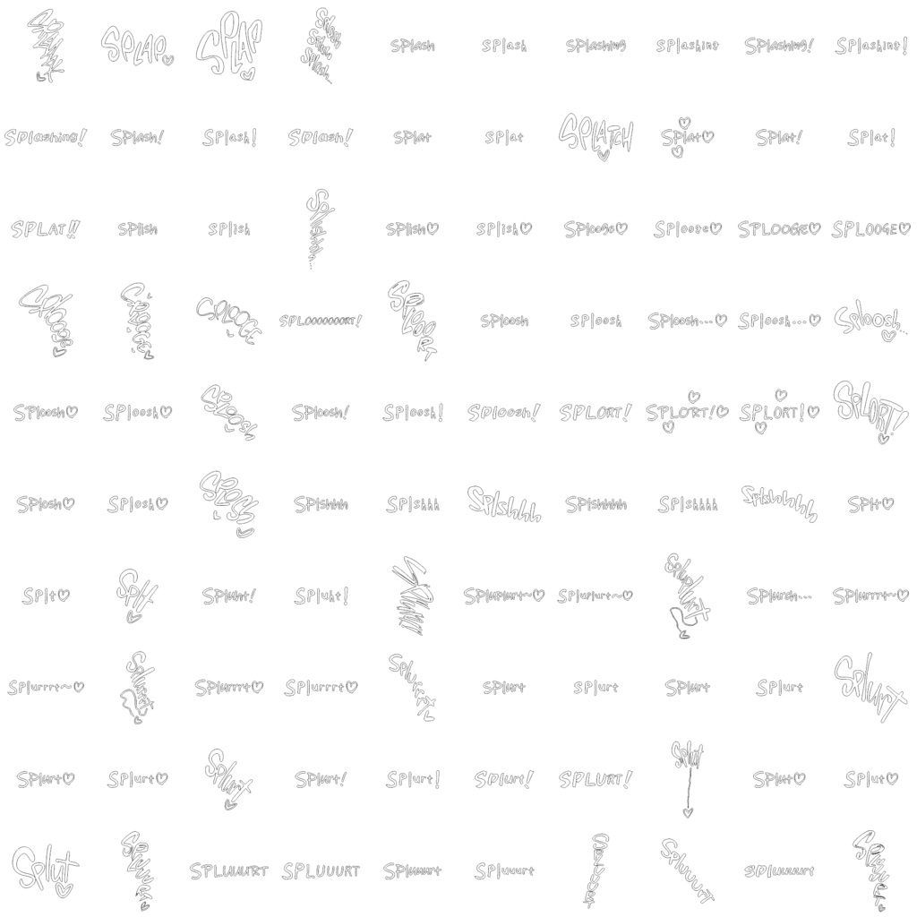 Collection of Erotic Sound Effects (Onomatopoeia) over 3,500 items! 英語版エッチ漫画用オノマトペ集 3500種類以上!