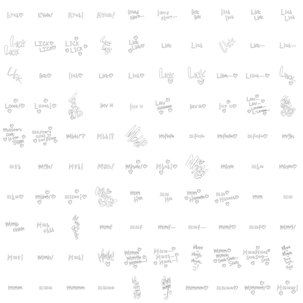 Collection of Erotic Sound Effects (Onomatopoeia) over 3,500 items! 英語版エッチ漫画用オノマトペ集 3500種類以上!