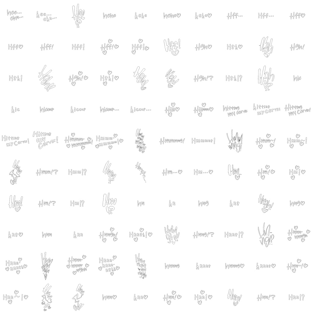 Collection of Erotic Sound Effects (Onomatopoeia) over 3,500 items! 英語版エッチ漫画用オノマトペ集 3500種類以上!