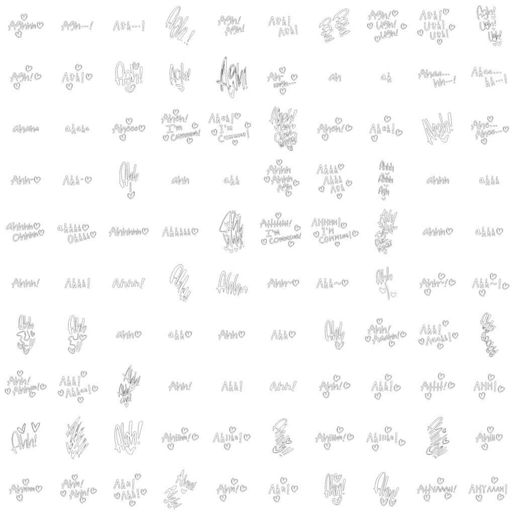 Collection of Erotic Sound Effects (Onomatopoeia) over 3,500 items! 英語版エッチ漫画用オノマトペ集 3500種類以上!