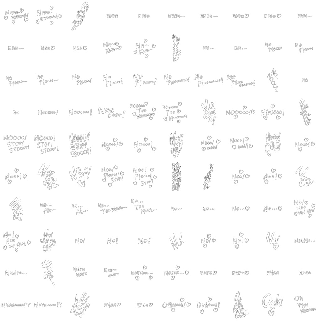 Collection of Erotic Sound Effects (Onomatopoeia) over 3,500 items! 英語版エッチ漫画用オノマトペ集 3500種類以上!