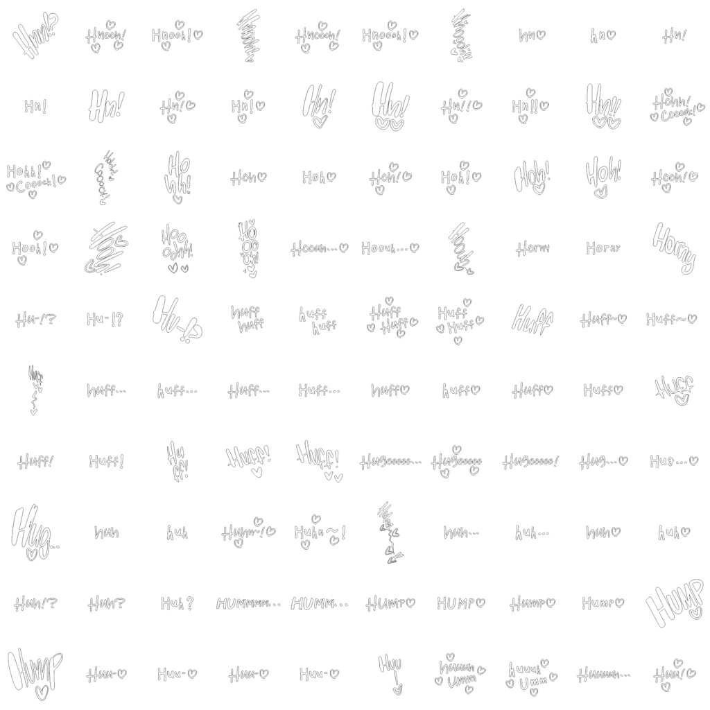 Collection of Erotic Sound Effects (Onomatopoeia) over 3,500 items! 英語版エッチ漫画用オノマトペ集 3500種類以上!