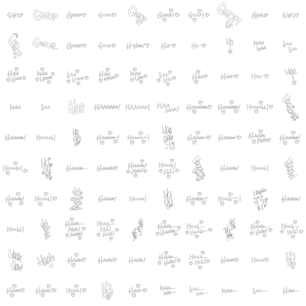 Collection of Erotic Sound Effects (Onomatopoeia) over 3,500 items! 英語版エッチ漫画用オノマトペ集 3500種類以上!
