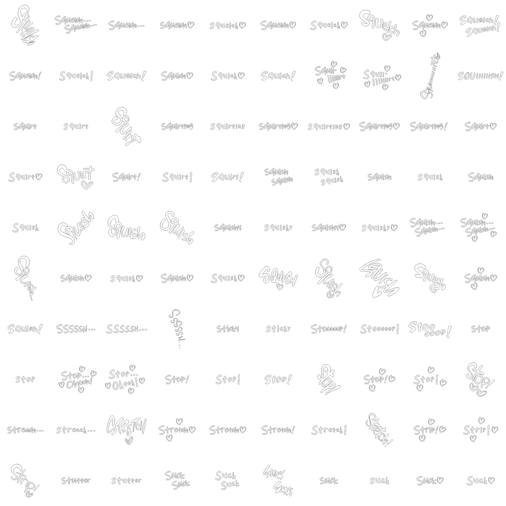 Collection of Erotic Sound Effects (Onomatopoeia) over 3,500 items! 英語版エッチ漫画用オノマトペ集 3500種類以上!