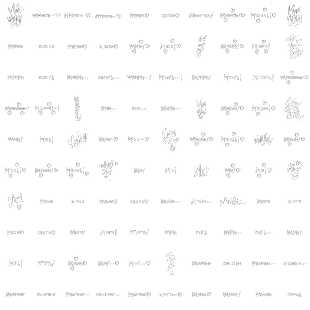 Collection of Erotic Sound Effects (Onomatopoeia) over 3,500 items! 英語版エッチ漫画用オノマトペ集 3500種類以上!