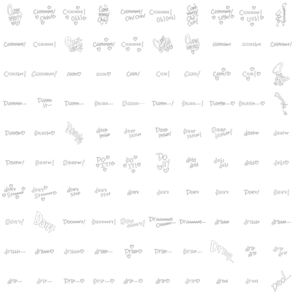 Collection of Erotic Sound Effects (Onomatopoeia) over 3,500 items! 英語版エッチ漫画用オノマトペ集 3500種類以上!